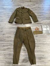 RARE NAMED ID’D WW1 WWI US Army Doughboy Jacket Coat With Pants Belt And Cover picture