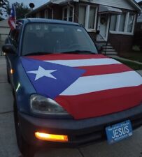 4 Pc Set Puerto Rico Flag Hood + mirror cover + door Flag bundle Blue RED WHITE picture