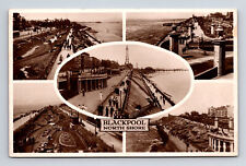 RPPC Multi-View of Blackpool North Shore UK Blackpool Real Photo Postcard picture