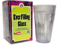EVER FILLING LOCKING GLASS Magic Trick Clown Prop Plastic Cup Refill Liquid Gag picture
