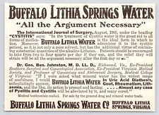 c1880s Buffalo Lithia Springs VA Mineral Water Cure All Quack Antique Print Ad picture
