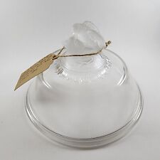 ANTIQUE EAPG FROSTED BIRDS GLASS LID GILLINDER AND SONS CIRCA 1870 MINT COND. picture