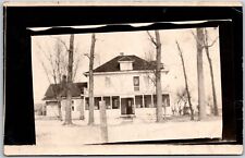 Two-Story House Antique Front View Real Photo RPPC Postcard picture