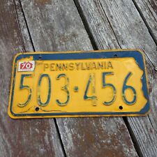 1970 Pennsylvania License Plate - 