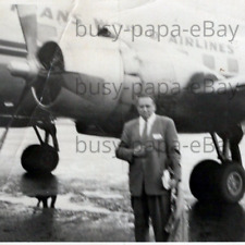 Vintage 1950s Trans World Airline TWA Inside Airplane Snapshot Photograph picture