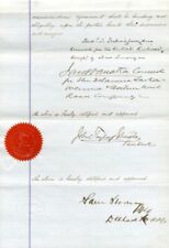 Memorandum Agreement signed by Fred T. Frehinghuysen, John Taylor Johnston and S picture