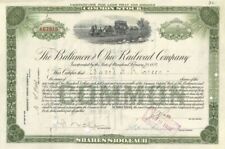 Baltimore and Ohio Railroad Co. dated 1914 and Issued to Edward H.R. Green - Aut picture