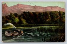 Passenger Steamboat Running River Transportation Posted 1910 Menlo Iowa Postcard picture