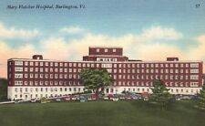 Postcard VT Burlington Vermont Mary Fletcher Hospital Linen Vintage PC G7394 picture