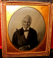 1/6th size Ambrotype of older man in half case picture