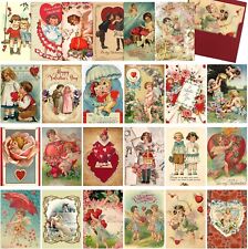 24 Pcs Vintage Valentine's Cards Valentine's Day Cards with Envelopes Retro New picture