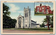 Postcard - St. Josephs Church - Portland, Maine picture