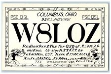 1936 QSL Ham Radio W8LOZ Columbus Ohio OH RPPC Photo Posted Vintage Postcard picture