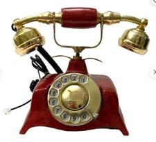 Solid Brass Retro Style Rotary Dial Antique Telephone Vintage Handmade Landline picture