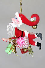 Vintage SILVESTRI by Karen Rossi Fanciful Flights Ornament Santa SHOPPER NEW picture