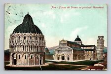 c1913 DB Postcard Pisa Italy Piazza del Duomo Battistero picture