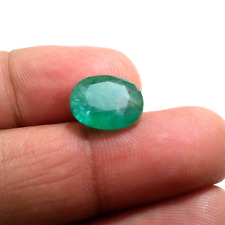 Natural Zambian Emerald Faceted Oval Shape 5.70 Crt Emerald Loose Gemstone picture