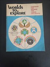 Vintage 1977 Worlds to Explore Brownie & Junior Girl Scouts Handbook Book Guide picture