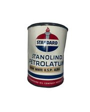 Standard Oil Stanolind Petrolatum Vintage Large 10 Lb  Pound Can 8’ Retro Rare picture