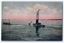 c1910's Latest Submarines Operating Off Newport Scene Allen Nebraska NE Postcard picture