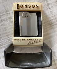 Vintage Ronson Essex Chrome Lighter In Plastic Case New old stock picture