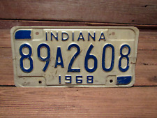 Vintage 1968 INDIANA Car Truck License Plate Rat Rod, Man Cave picture