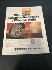 1968 Firestone Wide Oval Tire Vintage Print Advertisement Ad picture