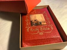 1954 New Deluxe Edition Catholic Red Letter Nearly 200 Illistrations Bible Book picture