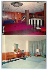 c1960s Portlander In Town Motel Dual View Interior Portland Maine ME Postcard picture
