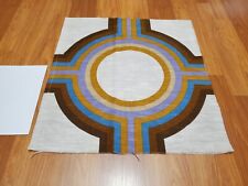 Awesome RARE Vintage Mid Century Retro 70s 60s Neutral Cir Target Sml Fabric picture