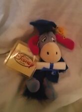 The Disney Store Graduation Eeyore 9in Bean Bag Plush Early 2000's NWT picture