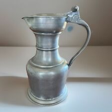 Rare French Antique Pewter Lidded Tankard, Late 18th Century picture