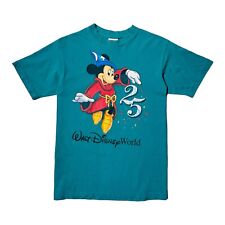 Vintage Walt Disney World 25th Anniversary T-shirt Mickey Mouse Sorcerer 90s picture