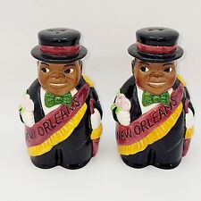 Clay Art Grand Marshall New Orleans Olympic Brass Band Salt & Pepper Shakers Set picture