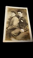 Antique Real Photo Postcard RPPC Two Young Gentlemen picture
