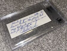 Charlie Duke hand signed Apollo 16 note - Beckett Slab - NASA astronaut picture