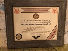 COLD WAR COMMEMORATIVE SERVICE MEDAL CERTIFICATE ~ Type 1 picture