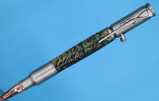 Handmade in USA 30 Caliber Bolt Action Rifle Pen in Antique Pewter Commando Camo picture