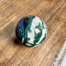275g Natural Moss Agate Sphere Quartz Crystal Ball Healing Display 59mm 50th picture