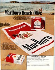 Vintage 1972 Marlboro Cigarettes Towel/Radio Mail In Offer Print Advertisement picture