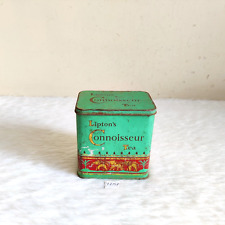 1950s Vintage Lipton's Connoisseur Tea Advertising Tin Box Old Collectible TI157 picture
