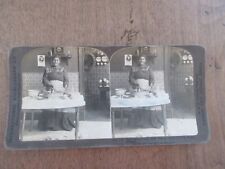 1903 Stereograph Photo Card Home Office and Works Decatur IL Lady of Color Cook picture