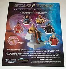  20x16 inch  2006 Star Trek action figures POSTER:Captain Kirk/Riker/Picard/Worf picture