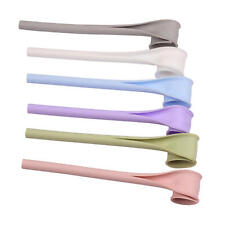 6pcs Reusable One Click Open Silicone Straws Food Grade Drinking Snap For Party picture