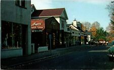 Vtg Northampton Massachusetts MA Green Street View Stores Shops 1950s Postcard picture