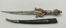 Vintage Antique Toledo Desk Sword Rapier Dagger Knife Letter Opener Sheath picture