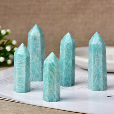 1Pc 80-90cm Natural Amazonite Tower Point Quartz Crystal Wand Healing Stone USA picture