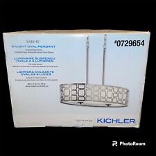 Kichler Sabine 4-Light Oval Pendant Brushed Nickel Finish #0729654 New In Box picture