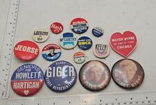 VTG PINBACK ROUND BUTTONS MIXED LOT of 15 political election buttons  picture