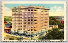 Postcard FL Suwannee Hotel St Petersburg Florida Serrated Edges Old Cars picture